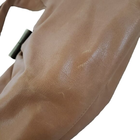 Aldo Y2K Beige Slouchy Ruched Top Shoulder Pouch Mini Bag - Picture 9 of 13